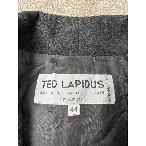 Vintage Womens Jacket 70s Ted Lapidus Dress Paris Made In France, Blue Size 44 L - Picture 7 of 12